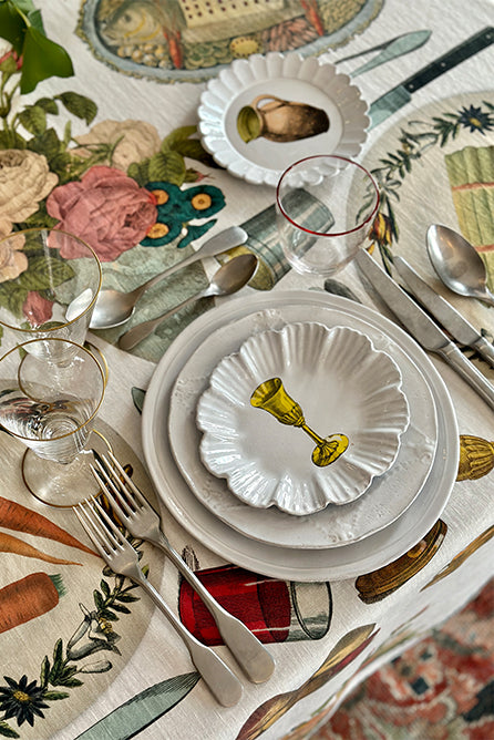 S&B x John Derian 'Feast' Linen Tablecloth