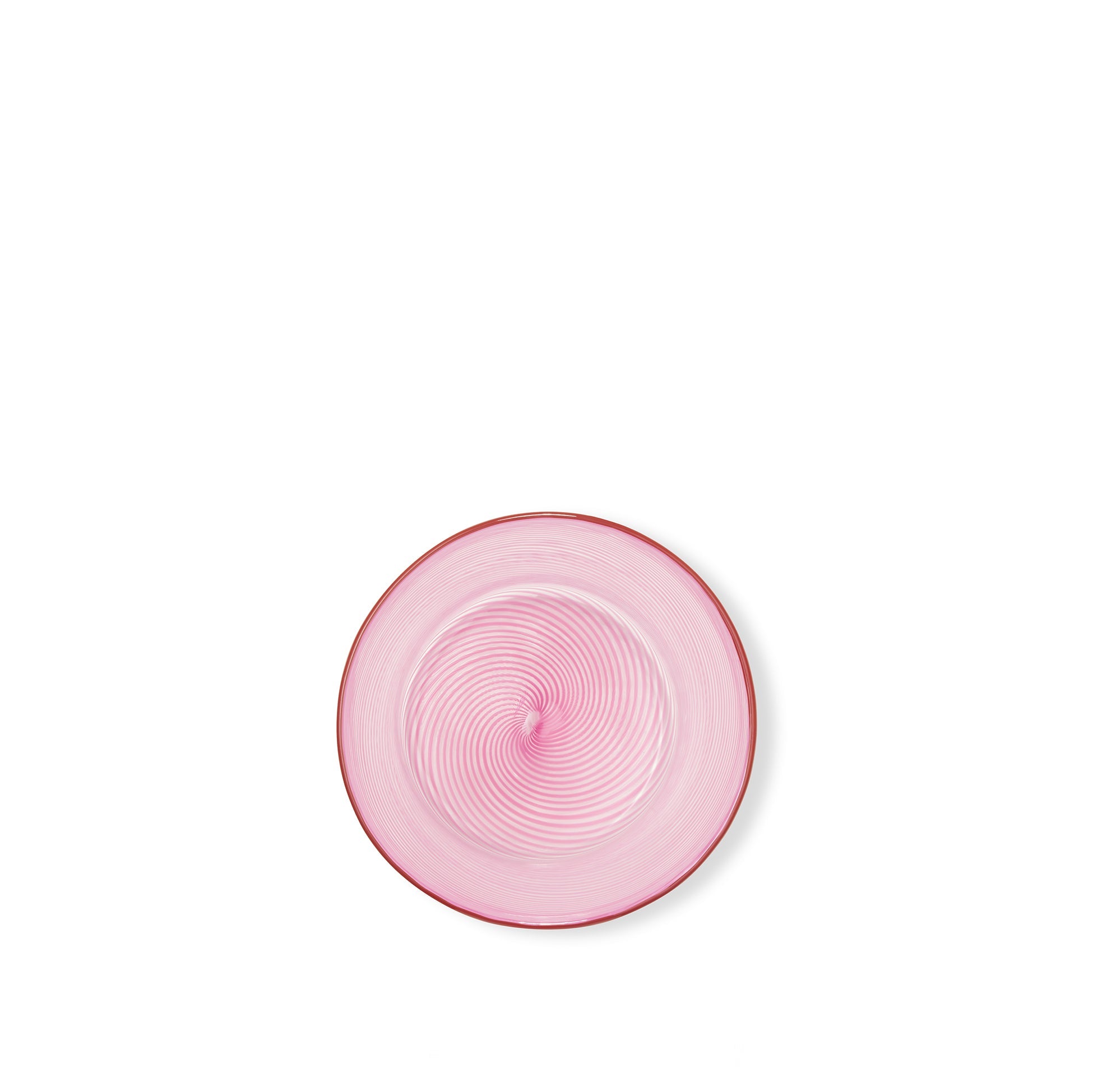 Handblown Pink Filigrana Water Tumbler, 12cm