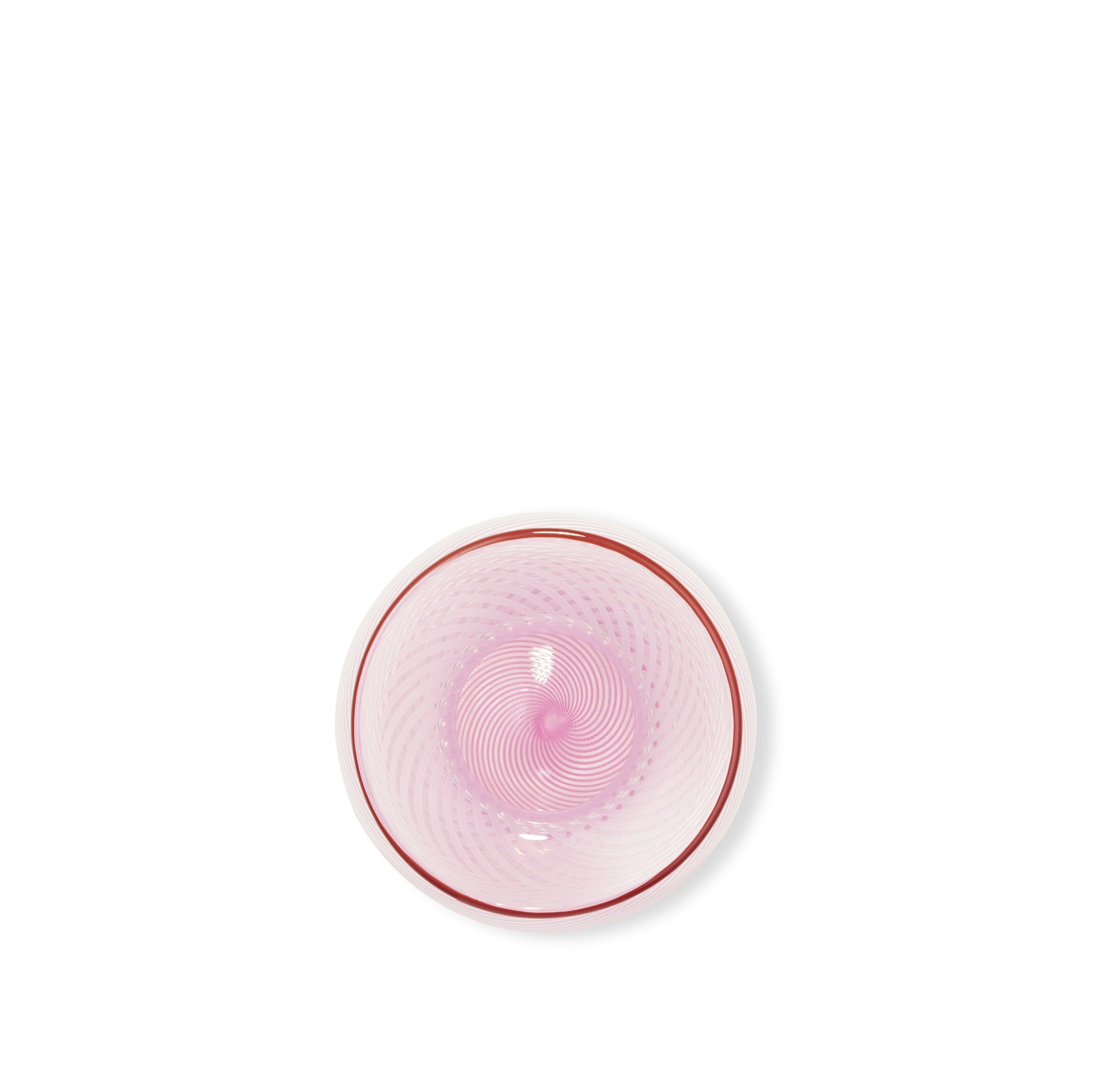 Handblown Pink Filigrana Small Bud Vase, 8cm