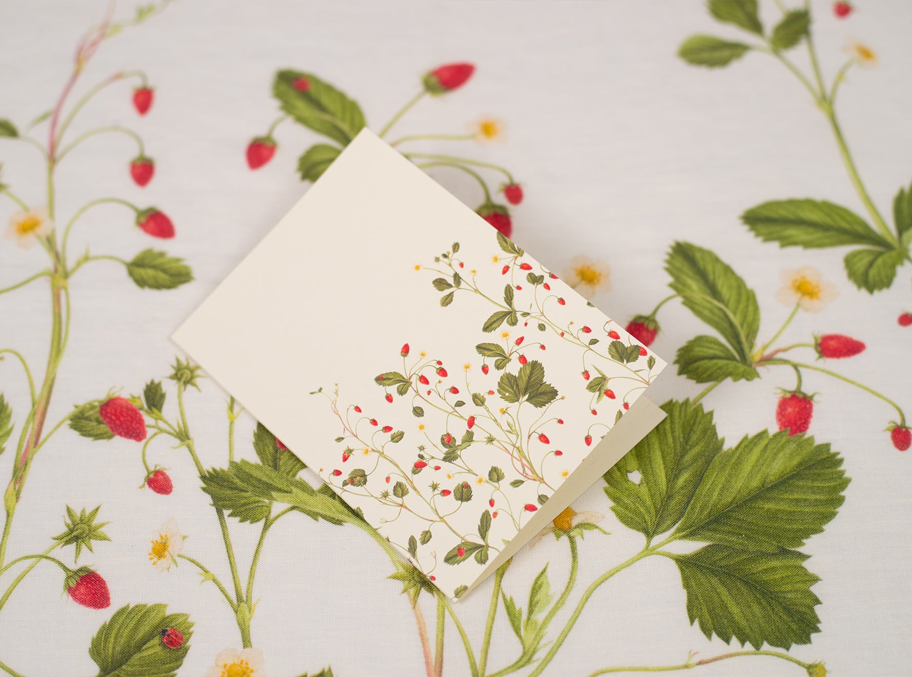 'Fraises des Bois' Greeting Card, 15cm x 10cm