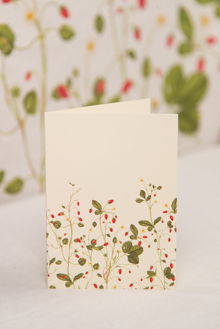 'Fraises des Bois' Greeting Card, 15cm x 10cm