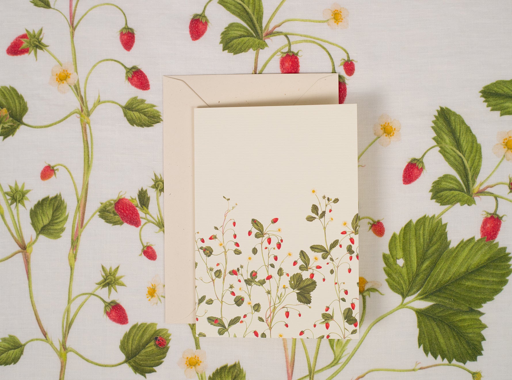 'Fraises des Bois' Greeting Card, 15cm x 10cm