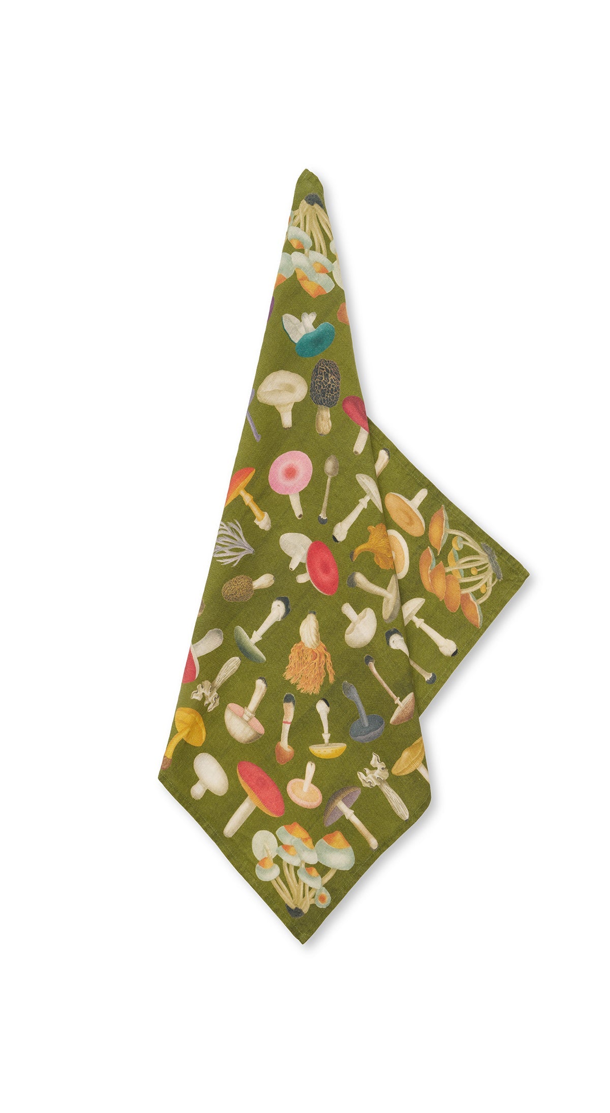 S&B x John Derian Green 'Fungi' Linen Napkin 50x50cm