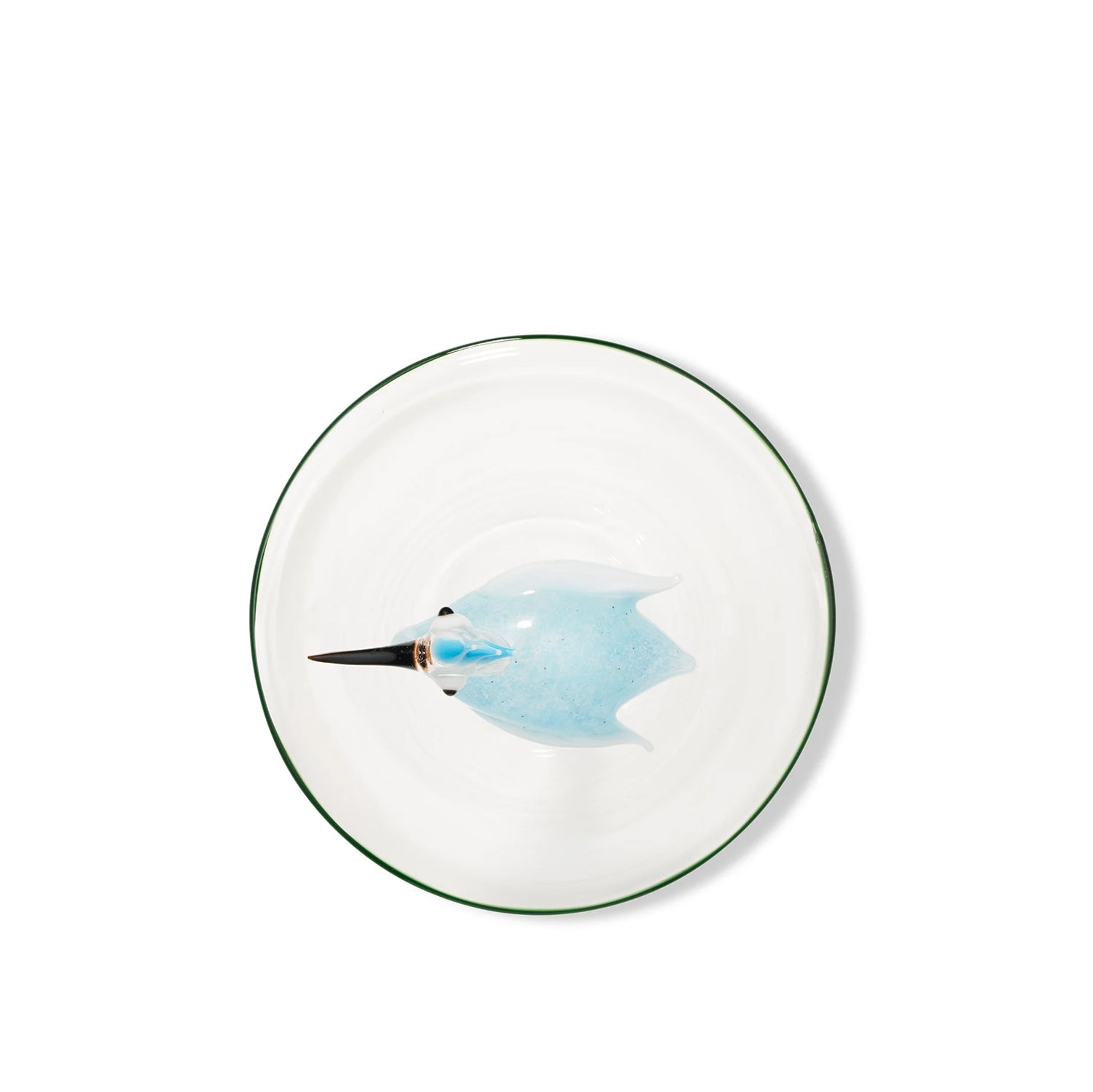 Handblown Heron Small Platter, 21 cm