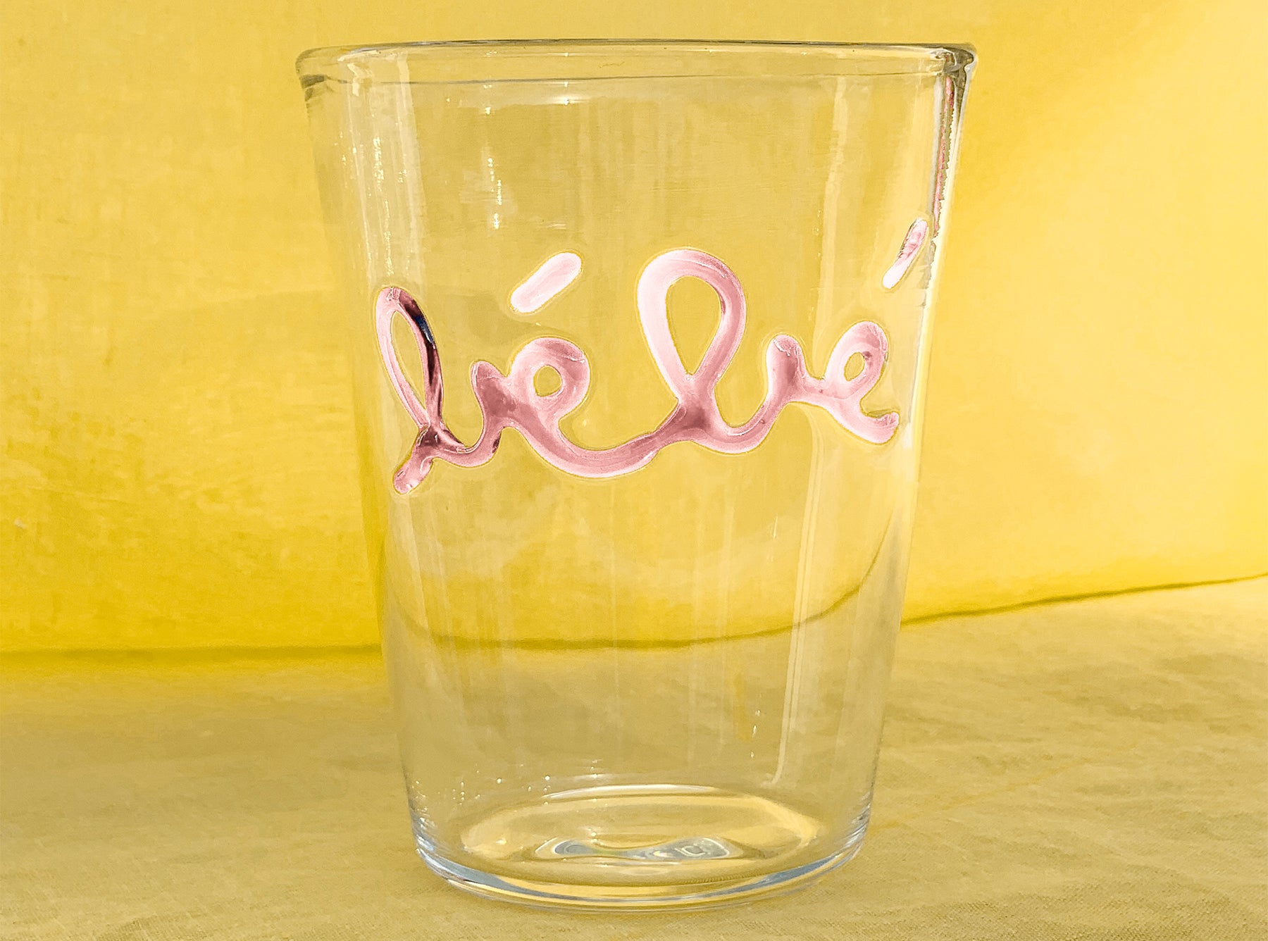 Handblown Glass 'Bébé' (Baby) Tumbler in Pink