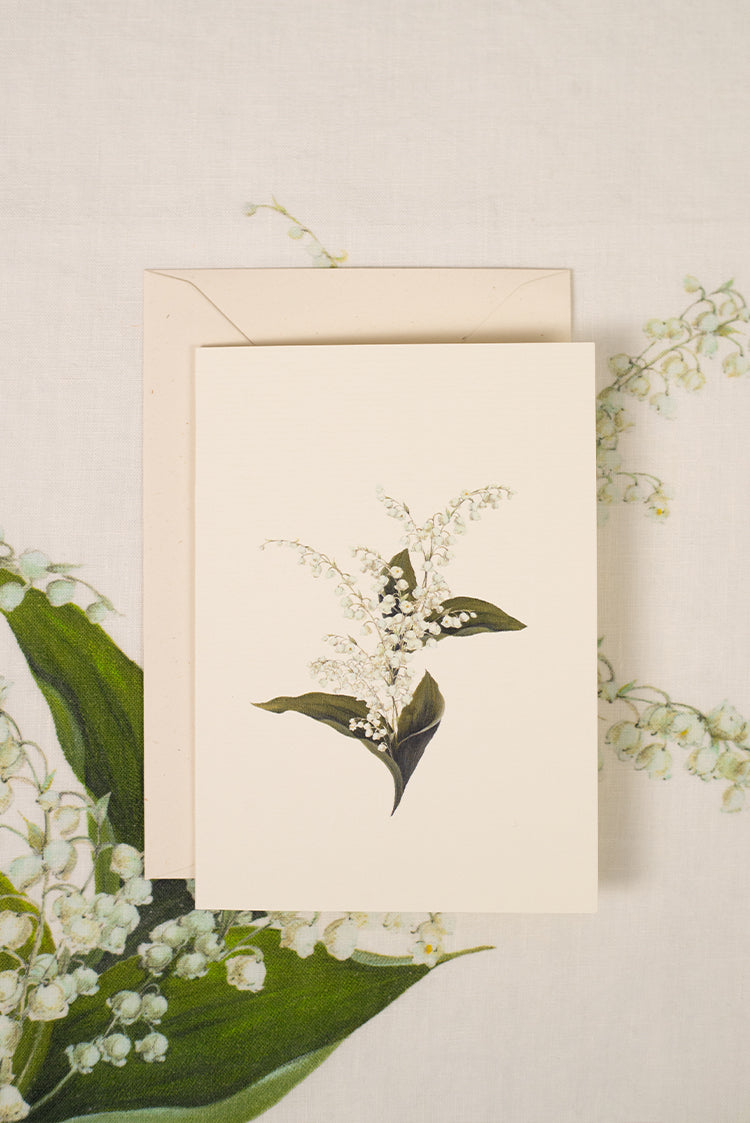 'Lily of the Valley' Greeting Card, 15cm x 10cm