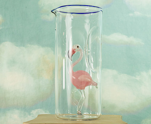 Blown Glass Flamingo popular Caketop