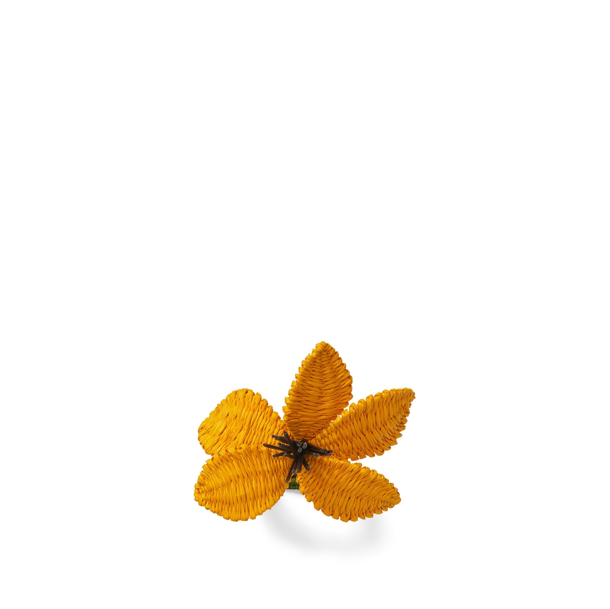 Handwoven Liliana Flower Orange Napkin Ring