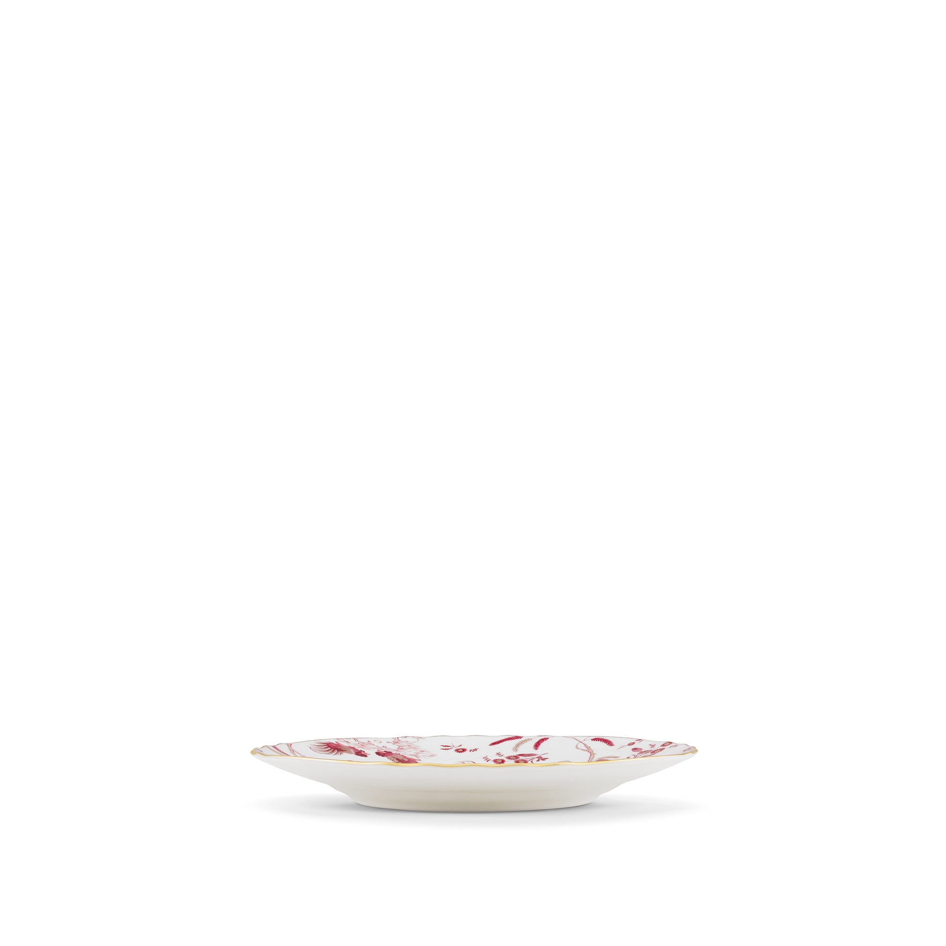 Ginori 1735 Oro di Doccia Magenta Flat Dessert Plate, Set of 2, 21.5cm