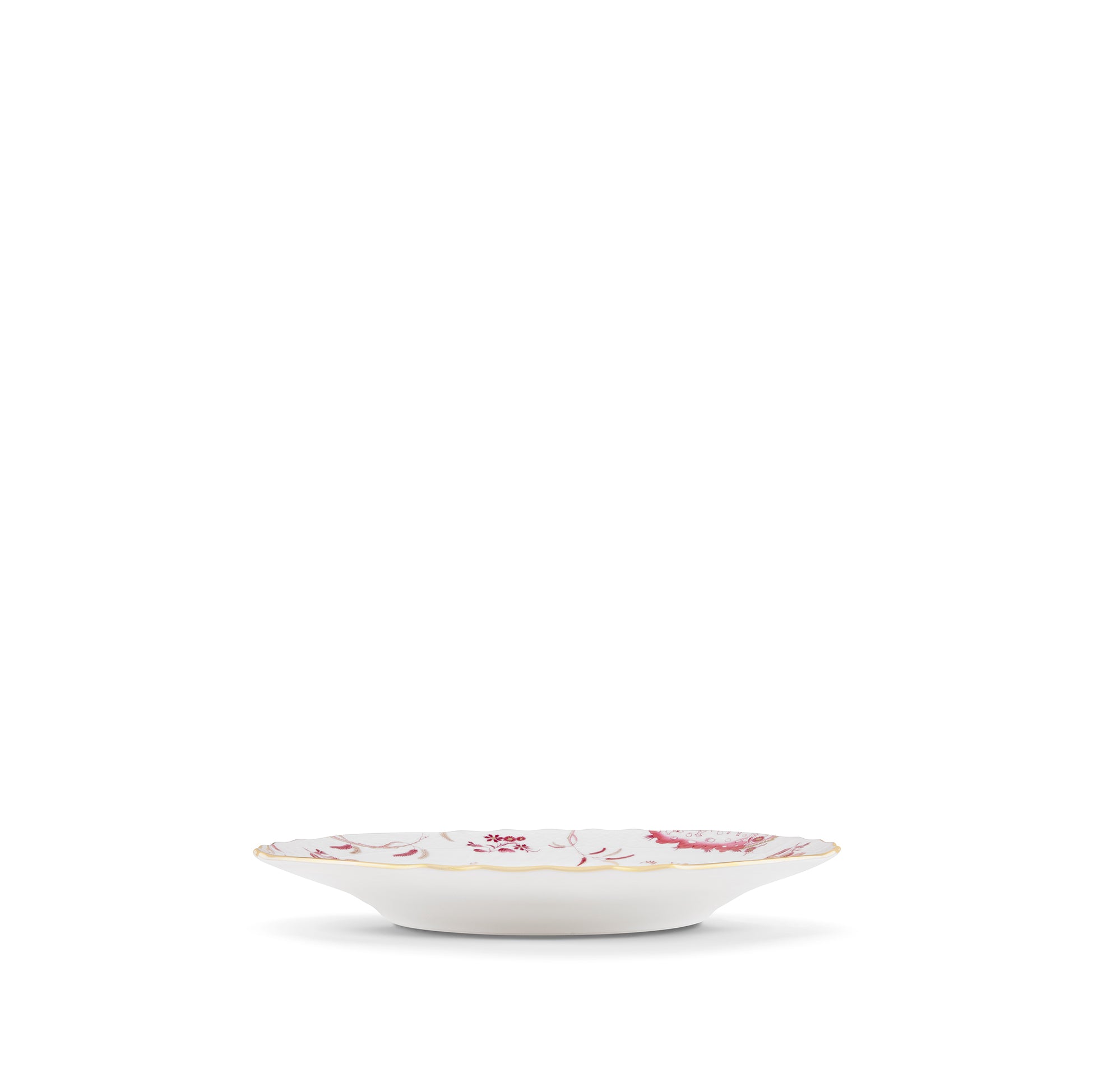 Ginori 1735 Oro di Doccia Magenta Flat Dinner Plate, Set of 2, 26cm