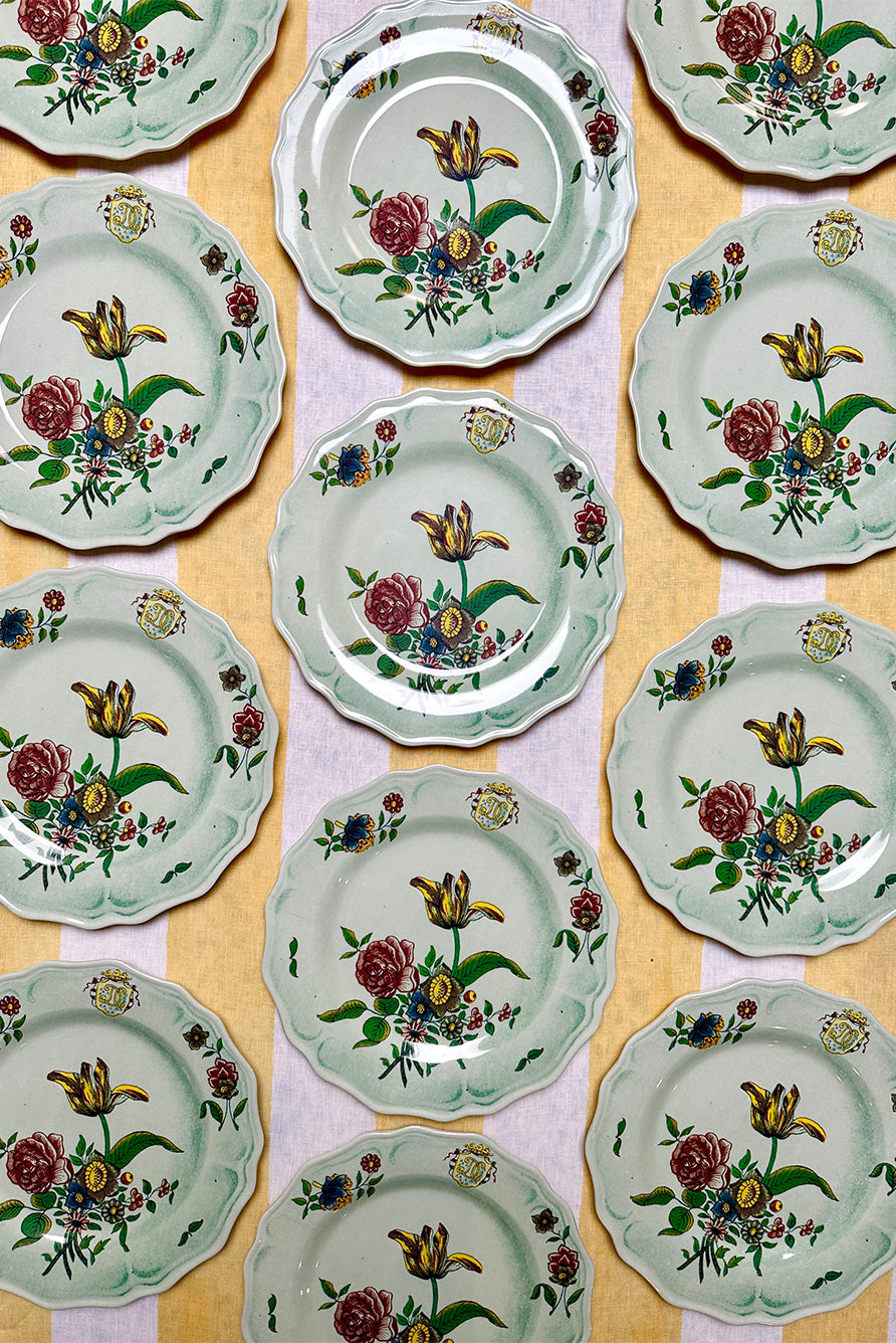 John Derian Melamine Faience Fleurs Isolees Dinner Plate 27cm Summerill Bishop