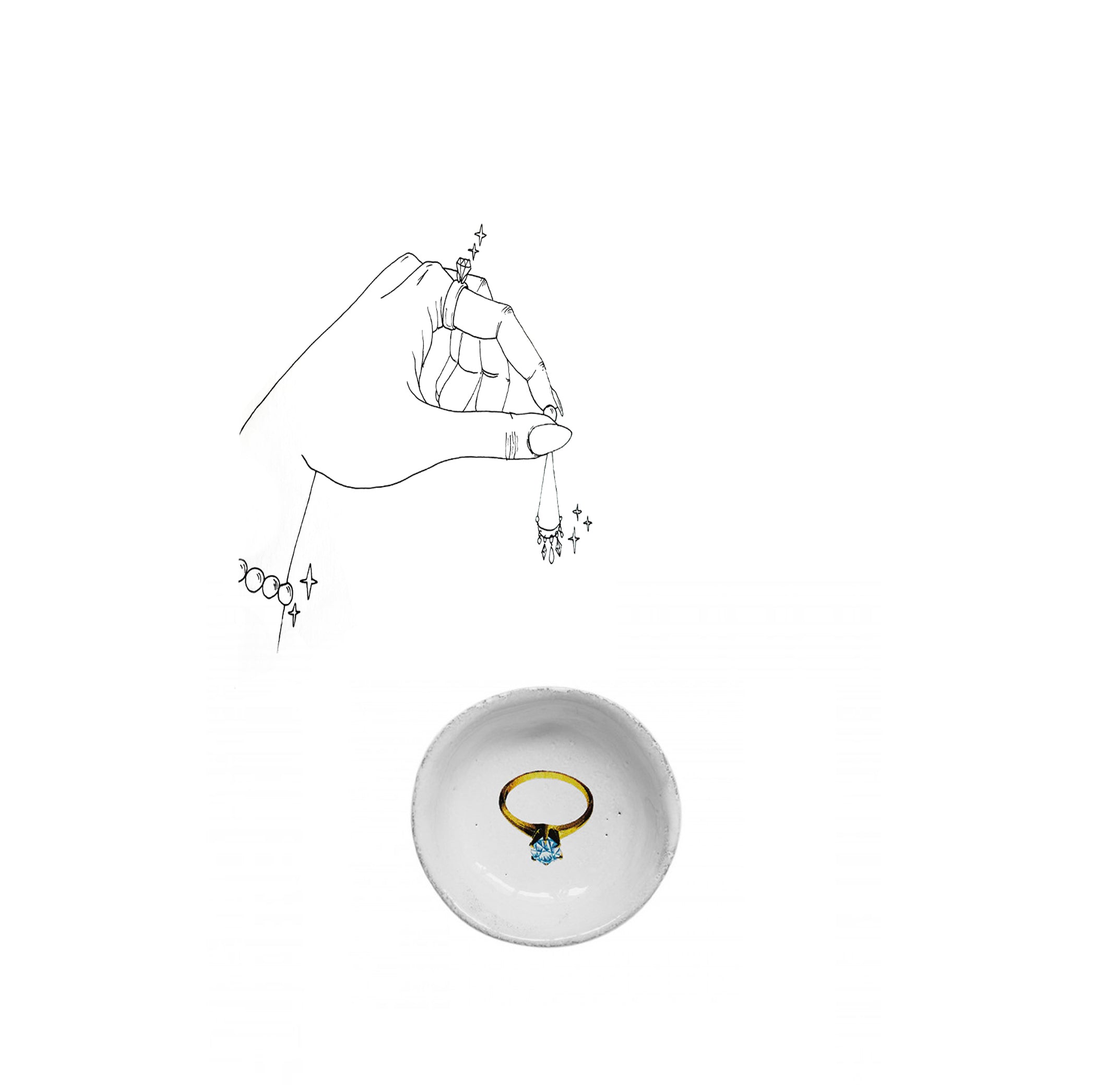 Ring Small Trinket Plate, 7cm