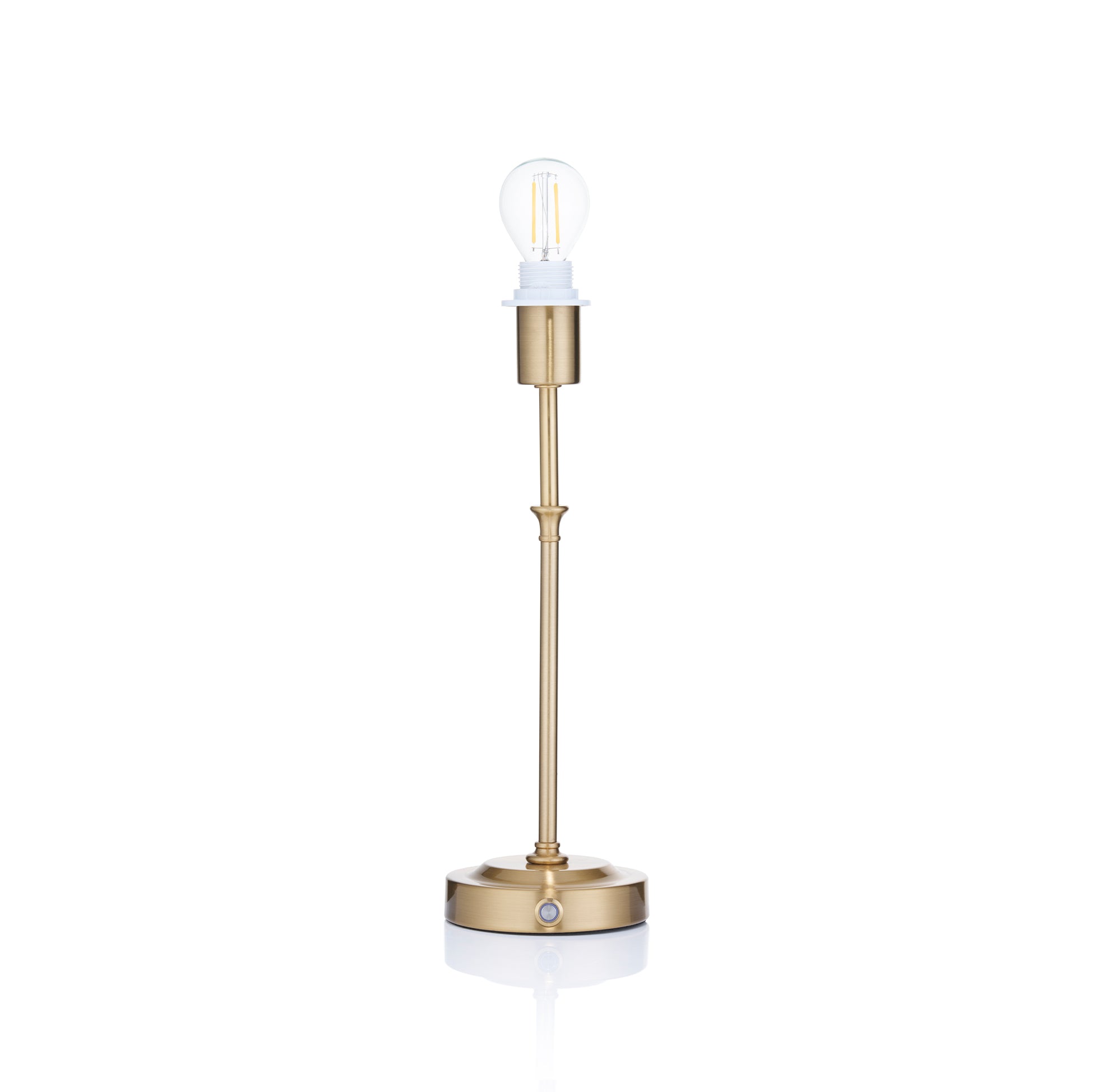 Cordless Rechargeable Gold LED Lamp Base, 32cm