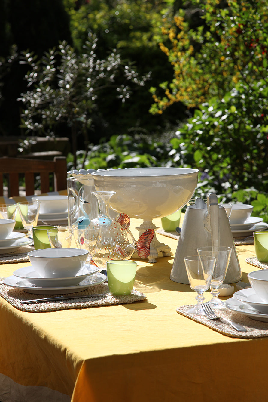 Full Field Linen Napkin in Lemon Yellow, 50x50cm